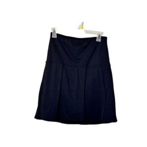 Lands' End Black Pleated A-Line Mini Bikini Skirt